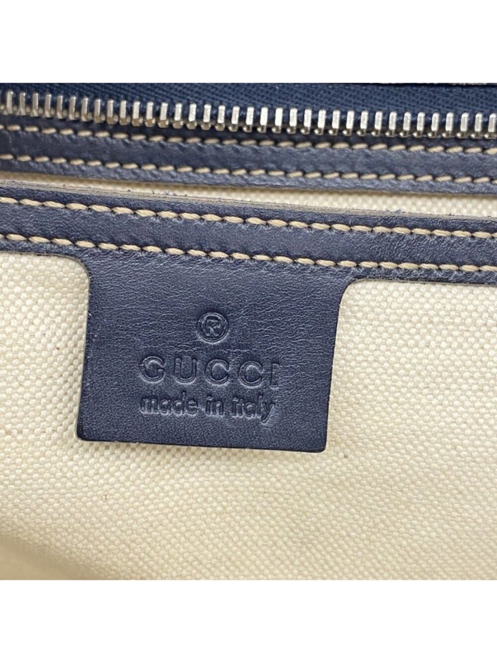 Gucci Tote GG Supreme Navy Silver - Picture 5 of 10